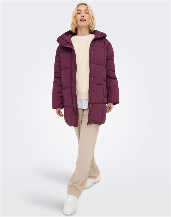 JDYWonder Lang Hood Puffer Jakke